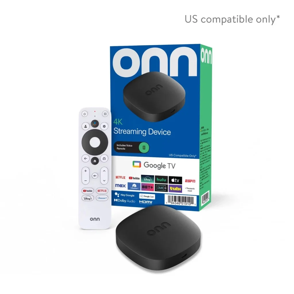 The onn 4K Streaming Device, Google TV - Fast Streaming, Ultra HD, 8GB Storage, 2GB RAM, Remote with Voice Control. Plus, your 1st Month of Access for 1 Device and shipping is included.
Need more than 1 box? You get a $20.00 rebate for each additional box ordered.
LIMIT OF 5 PER ORDER.